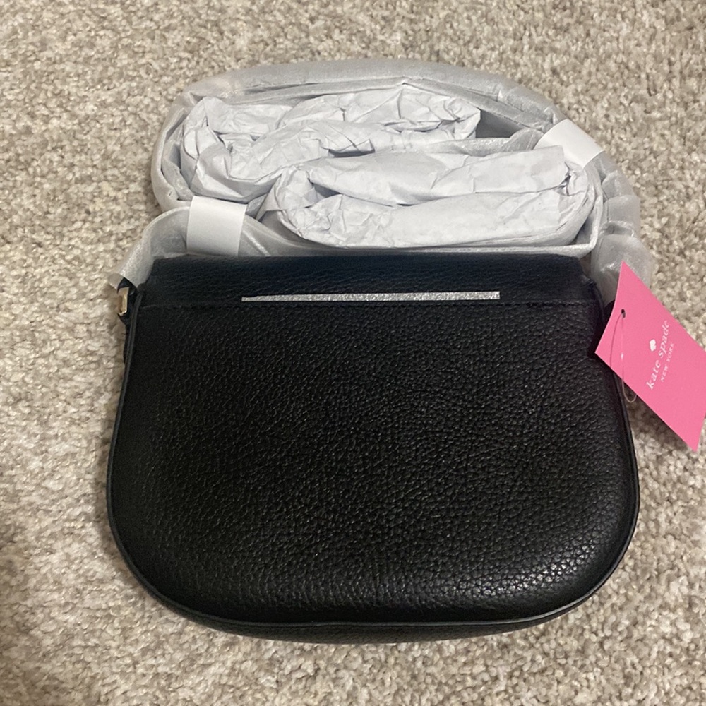 HP 11/24! NWT Kate Spade Leila Mini Flap Crossbody in Black - Picture 7 of 9